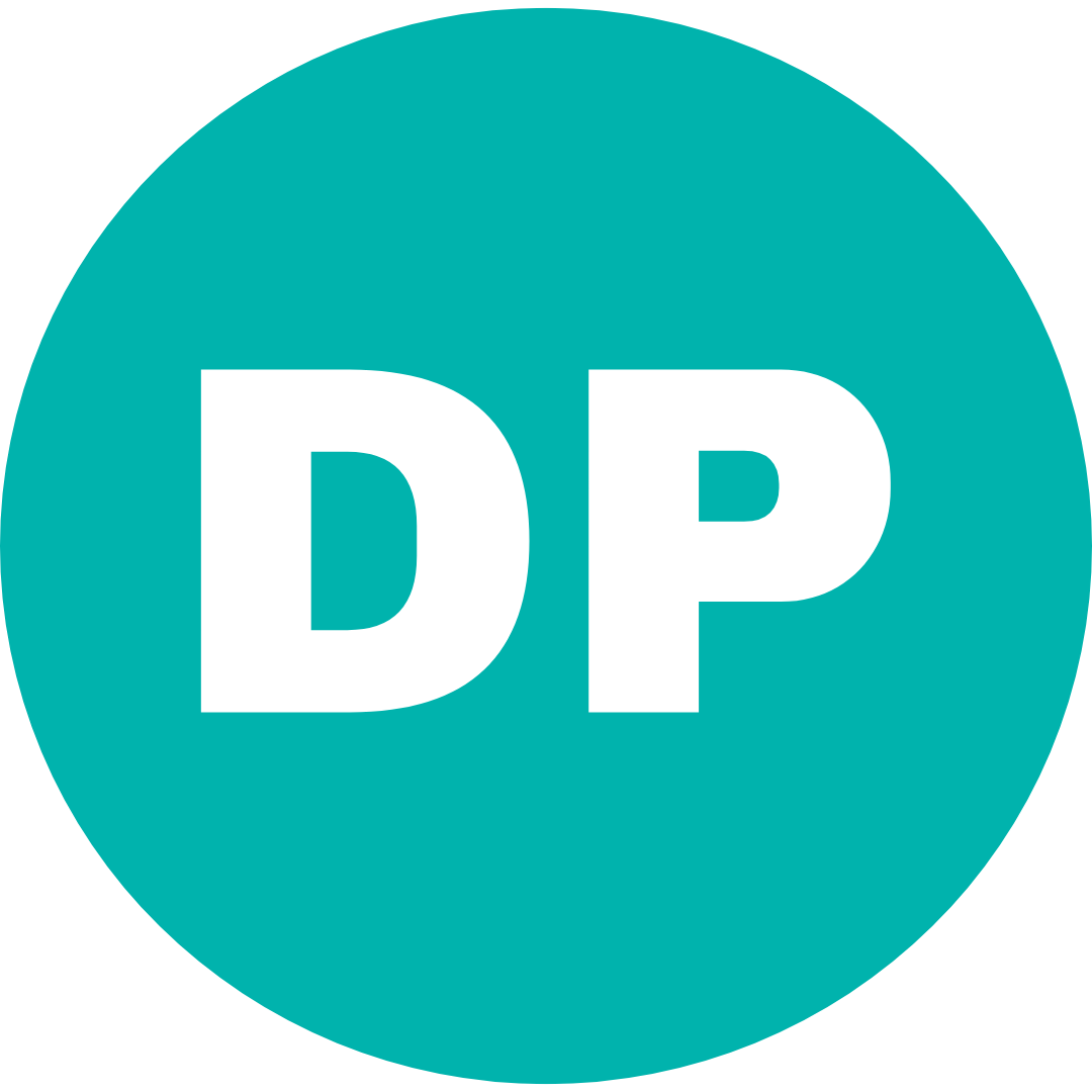 Client testimonial avatar placeholder — initials DP