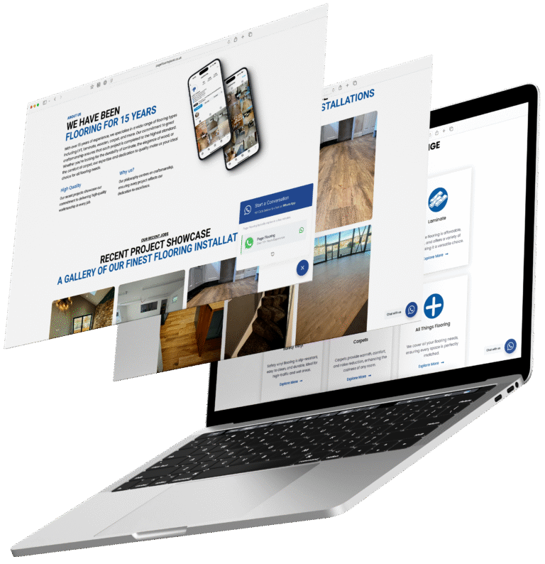 Plumbing and heating services website with project gallery and contact form