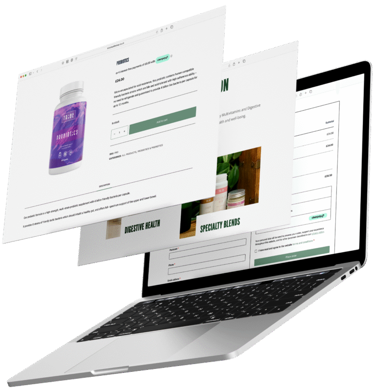 Ecommerce product website with clean product pages and simple checkout process