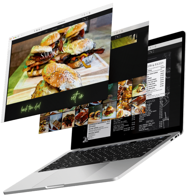 Local takeaway website with food menu, order system, and responsive design