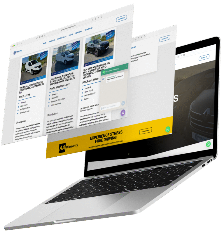 Consulting and business website with services, reviews, and lead generation forms